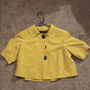 Mustard cropped blazer